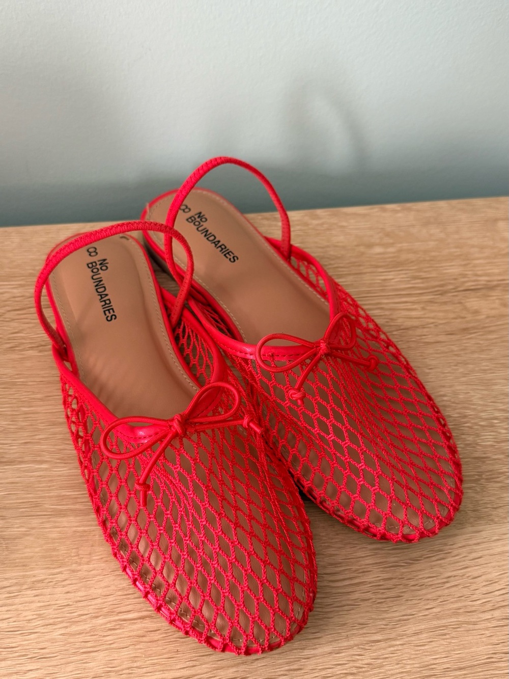 No boundaries red mesh sling back viral Walmart sandal size 8
